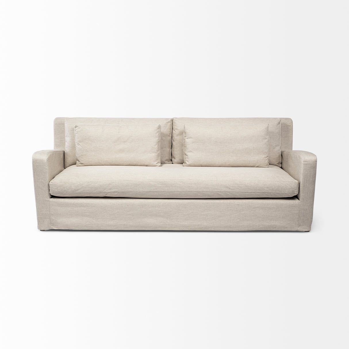 Denly II 92.5 X 38.25 X 34.5 Beige Slipcover Three Seater Sofa from Mercana - Luna Furniture