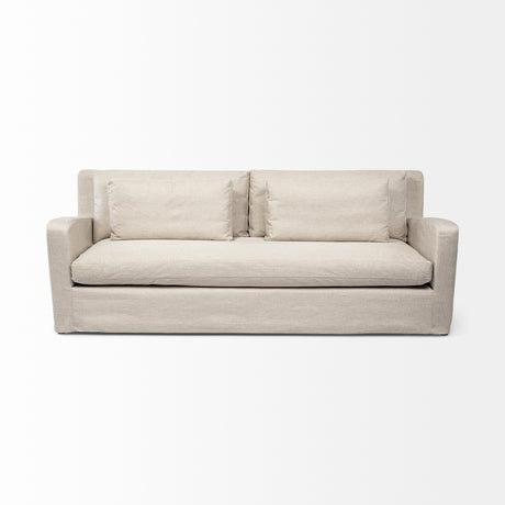 Denly II 92.5 X 38.25 X 34.5 Beige Slipcover Three Seater Sofa from Mercana - Luna Furniture