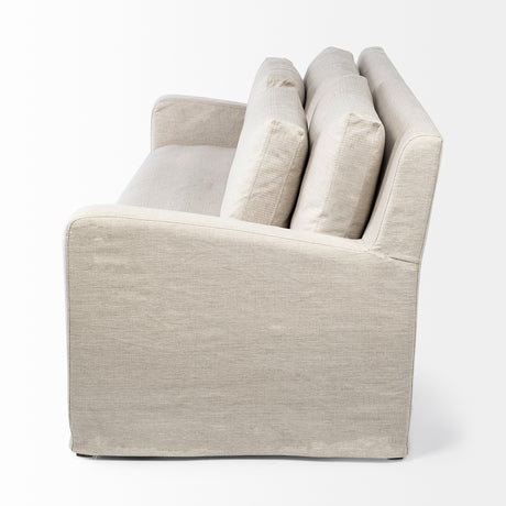 Denly II 92.5 X 38.25 X 34.5 Beige Slipcover Three Seater Sofa from Mercana - Luna Furniture