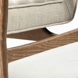 Ajax II Cream Fabric W/ Brown Wooden Frame Accent Chair from Mercana - Luna Furniture
