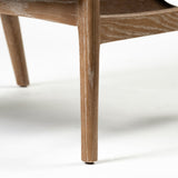Ajax II Cream Fabric W/ Brown Wooden Frame Accent Chair from Mercana - Luna Furniture