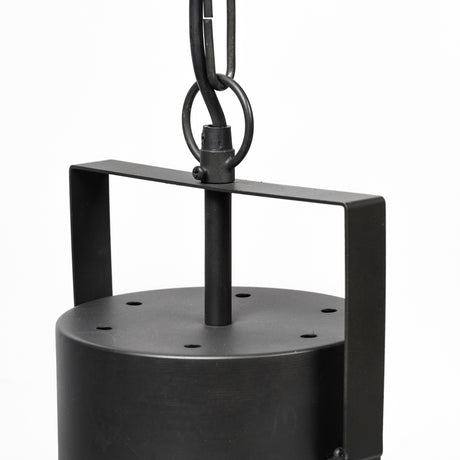 Minerva 19x22 Metallic Gray Hammered Detail Pendant Light from Mercana - Luna Furniture