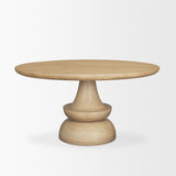Crossman 60" Round Blonde Solid Wood & Base Dining Table from Mercana - Luna Furniture