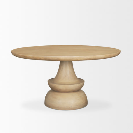 Crossman 60" Round Blonde Solid Wood & Base Dining Table from Mercana - Luna Furniture