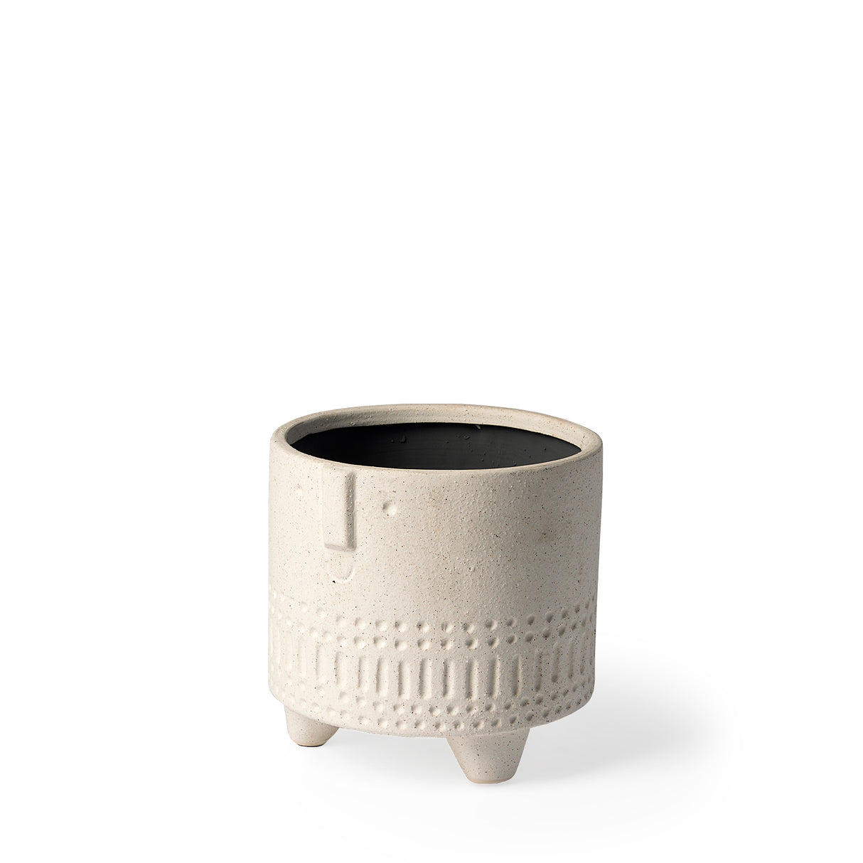 Jacob I Short White Ceramic Smiling Face Vase from Mercana - Luna Furniture