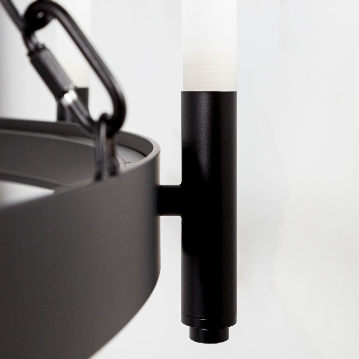 Decamp I (47.2"x36.2") Black Metal Chassis Glass Tube Twelve Light Chandelier from Mercana - Luna Furniture