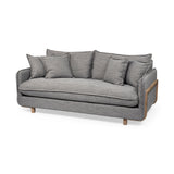 Roy I 84" Castlerock Gray Upholstered Three Seater Sofa from Mercana - Luna Furniture