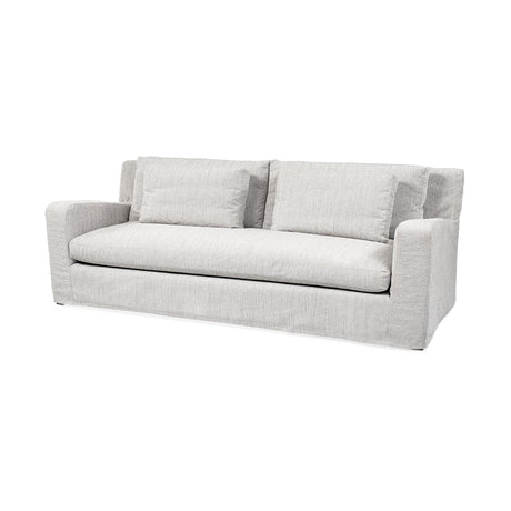 Denly II 92.5 X 38.25 X 34.5 Frost Gray Slipcover Three Seater Sofa from Mercana - Luna Furniture