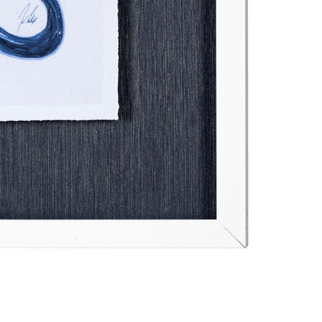 Koi Fish Blue I by Mercana Studio a Hand Embellished Textured Framed Art Print Matted under Glass from Mercana - Luna Furniture