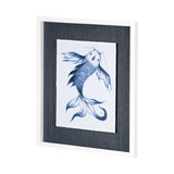 Koi Fish Blue I by Mercana Studio a Hand Embellished Textured Framed Art Print Matted under Glass from Mercana - Luna Furniture