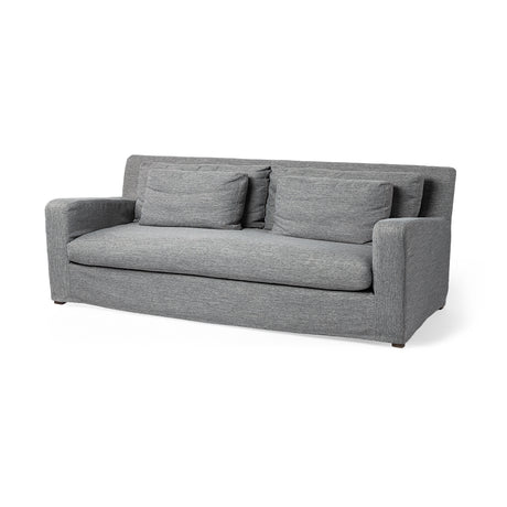 Denly II 92" Casterock Gray Slipcover Three Seater Sofa from Mercana - Luna Furniture