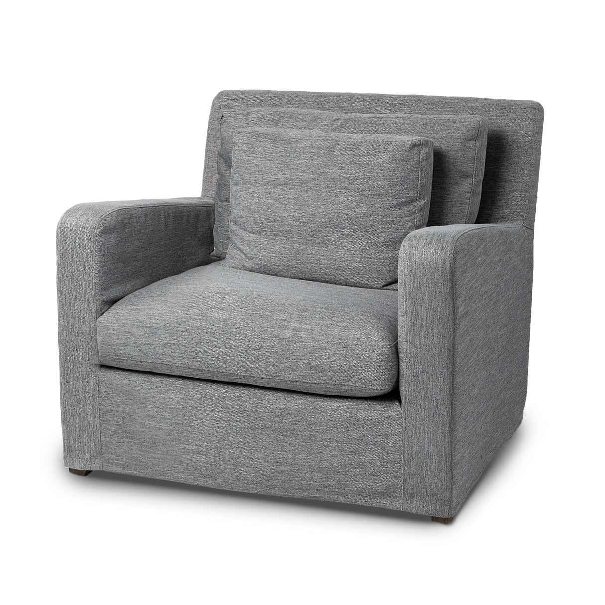 Denly III 38 X 38.25 X 34.5 Castlerock Gray Slipcover Upholstered Arm Chair from Mercana - Luna Furniture