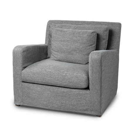 Denly III 38 X 38.25 X 34.5 Castlerock Gray Slipcover Upholstered Arm Chair from Mercana - Luna Furniture