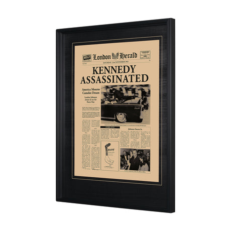 Kennedy Assassinated by Vintage Collection Hand Embellished Framed Art Photo Matted under Glass from Mercana - Luna Furniture