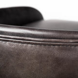 Hollyfield II Black Leather Seat Gold Metal Base Counter Stool from Mercana - Luna Furniture