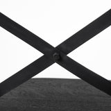 Etienne 26.25" Seat Height Black Wood Seat Black Metal Base Stool from Mercana - Luna Furniture