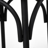 Etienne 26.25" Seat Height Black Wood Seat Black Metal Base Stool from Mercana - Luna Furniture