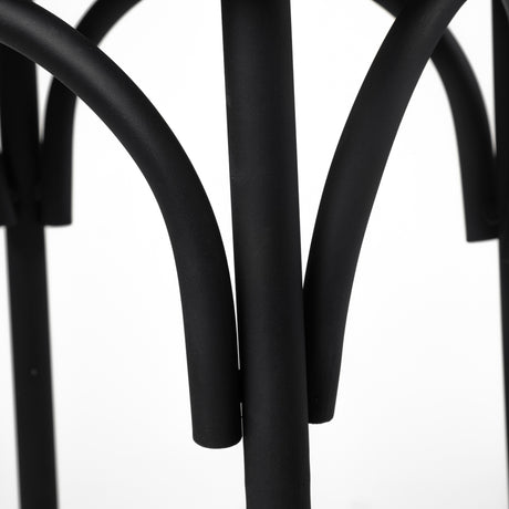 Etienne 26.25" Seat Height Black Wood Seat Black Metal Base Stool from Mercana - Luna Furniture