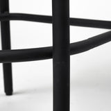 Etienne 26.25" Seat Height Black Wood Seat Black Metal Base Stool from Mercana - Luna Furniture