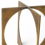 Lima I (Small) 6L x 6W Gold Geometric Decorative Object from Mercana - Luna Furniture
