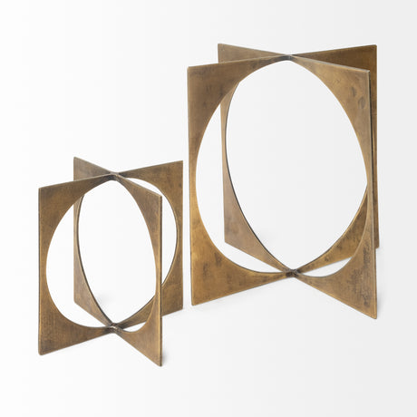 Lima II (Large) 10L x 10W Gold Geometric Decorative Object from Mercana - Luna Furniture