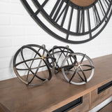 Galenna II (Medium) 9L x 9W Black Metal Circular Decorative Orb from Mercana - Luna Furniture