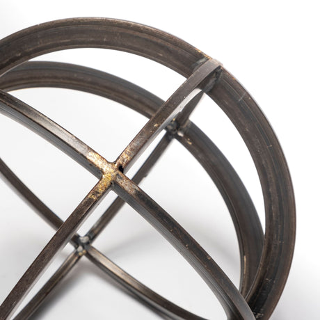 Galenna I (Small) 8L x 8W Black Metal Circular Decorative Orb from Mercana - Luna Furniture
