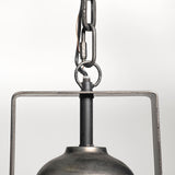 Bashaw I 17x20 Gray Toned Metal Dome Pendant Light from Mercana - Luna Furniture