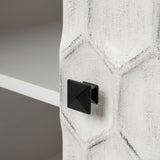 Savannah White Fir Veneer & Gray Metal 3-Door Accent Cabinet from Mercana - Luna Furniture