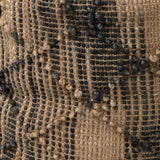 Riley Tan Jute Popcorn Stich Cylindrical Pouf from Mercana - Luna Furniture