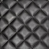 Horace I Black Leather Diamond Pattern w/Gold Iron Frame Accent Chair from Mercana - Luna Furniture