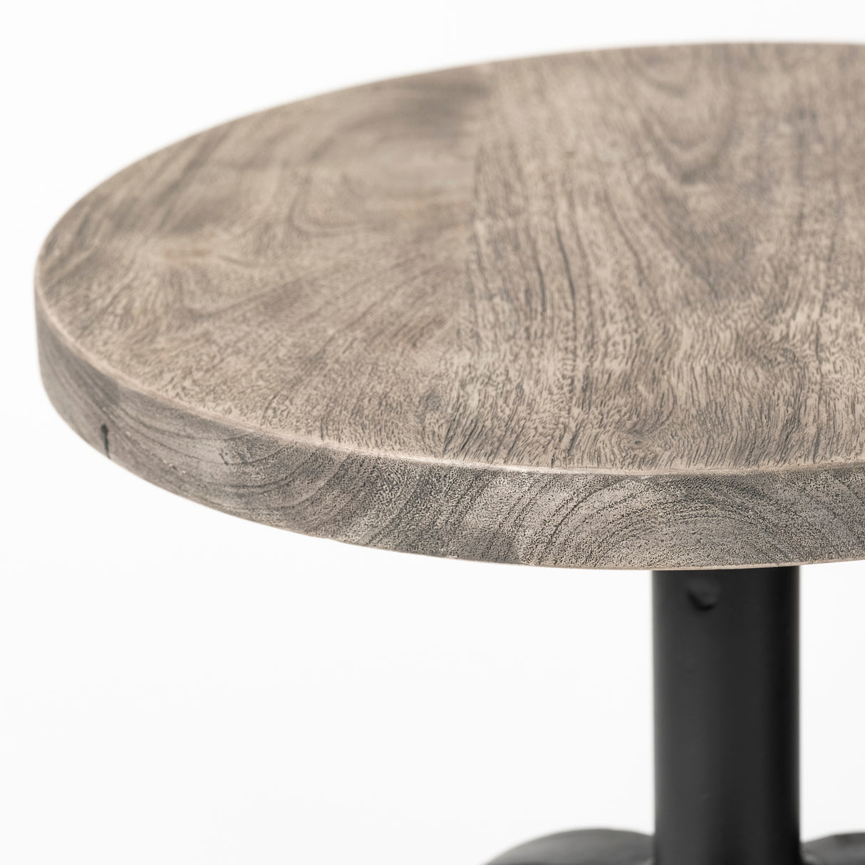 Emslie I 19"-25" Brown Wood Seat Black Metal Frame Stool from Mercana - Luna Furniture