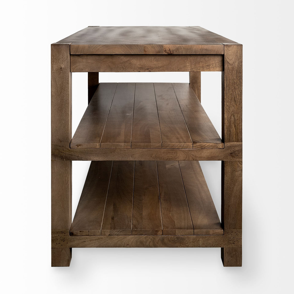 Emeril Brown Solid Wood Two-Tier Smooth Counter Top Kitchen Island from Mercana - Luna Furniture
