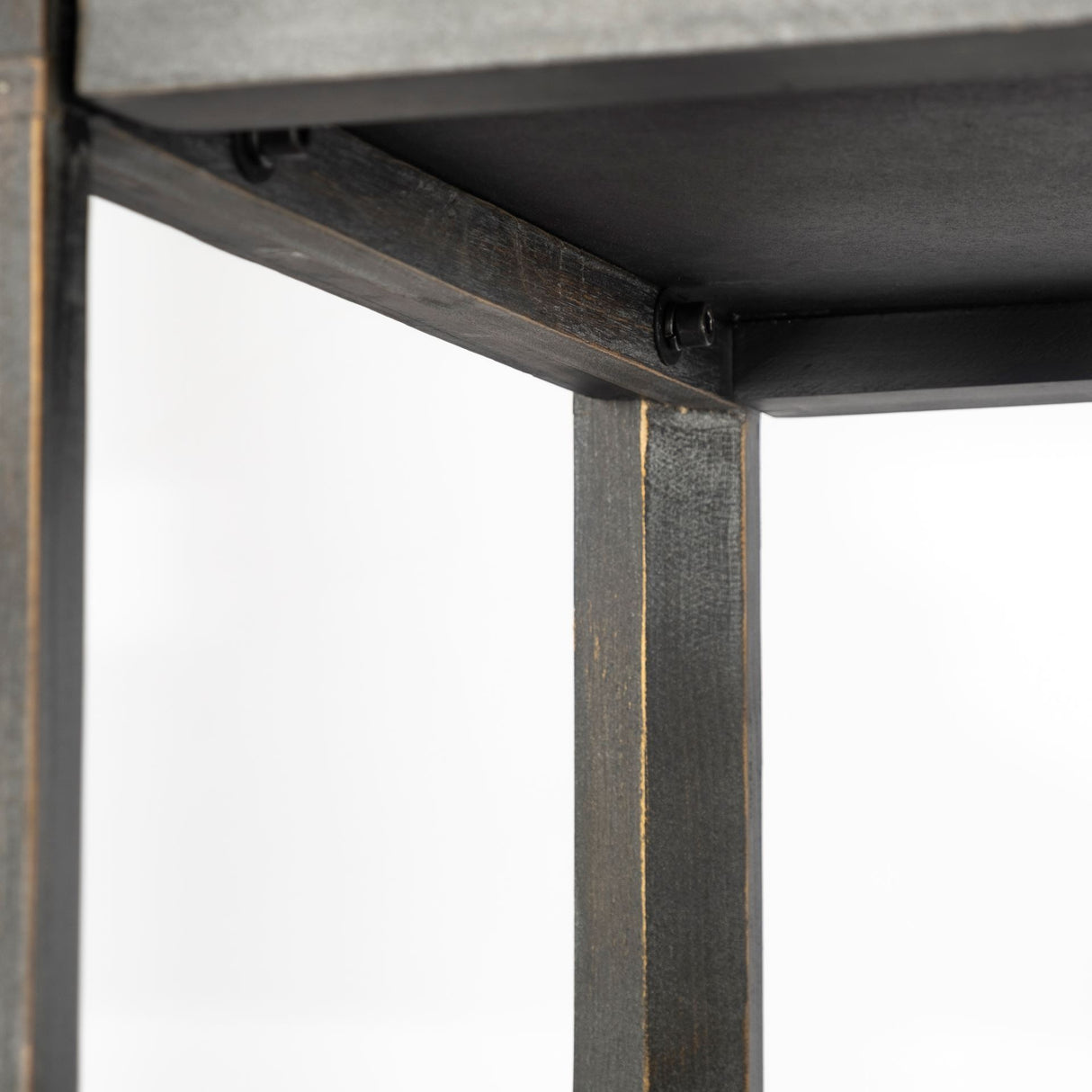 Sunnyvale 32L x 18W x 90H Dark Brown Solid Wood and Mirrored Glass Four Shelf Shelving Unit from Mercana - Luna Furniture