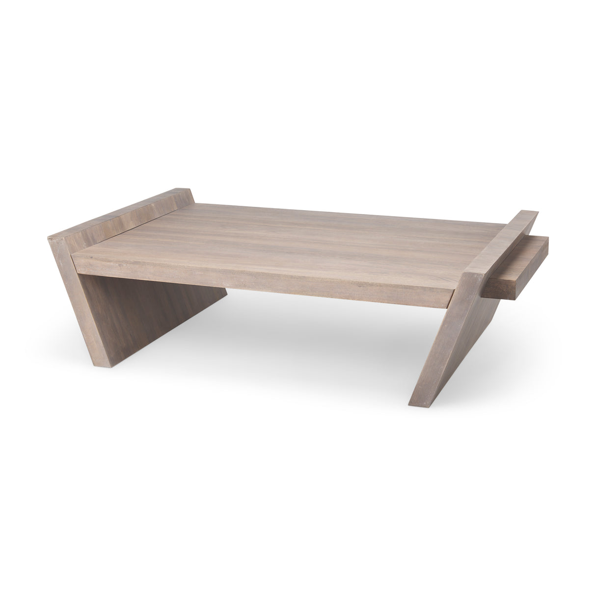 Elaine 59x36 Brown Solid Wood Top & Base Coffee Table from Mercana - Luna Furniture