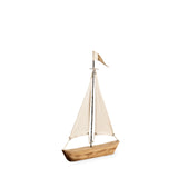 Tartane Small 17L x 2W Brown/Cream Nautical Inspired Sailboat from Mercana - Luna Furniture