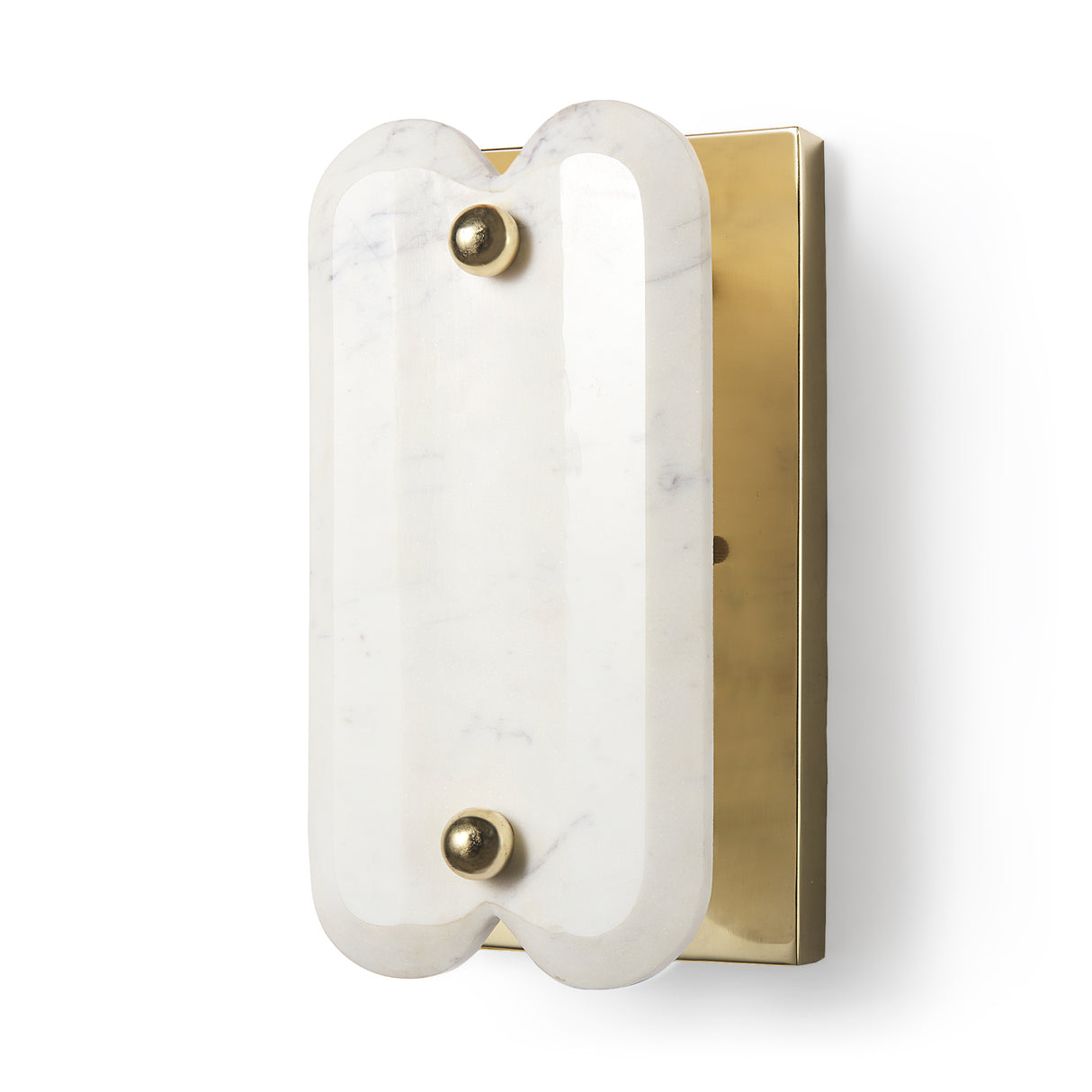 Stein 5L x 6W Gold W/ White Marble Shade Wall Sconce from Mercana - Luna Furniture