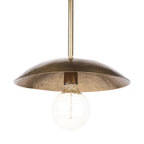 Garnet 13L x 13W Gold Hammered Metal Pendant Light from Mercana - Luna Furniture
