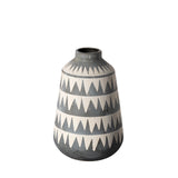 Delaney Large Gray Patterned Ceramic Vase from Mercana - Luna Furniture