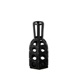 Brunel Small Black Drum-Shaped Ceramic Vase from Mercana - Luna Furniture