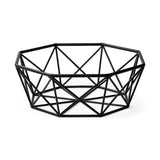 Davy 17L x 17W Black Metal Large Hexagonal Bowl from Mercana - Luna Furniture