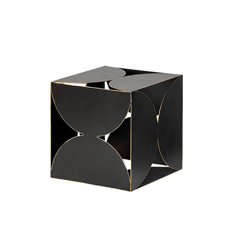 Darren (Small) 6L x 6W Black Metal Decorative Cube from Mercana - Luna Furniture