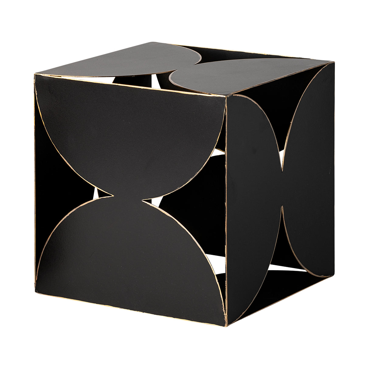 Darren (Large) 8L x 8W Black Metal Decorative Cube from Mercana - Luna Furniture
