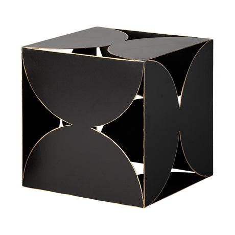 Darren (Large) 8L x 8W Black Metal Decorative Cube from Mercana - Luna Furniture