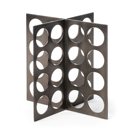 Fletcher (Large) 6L x 6W Gray Metal Abstract Decorative Object from Mercana - Luna Furniture