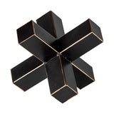 Abel (Large) 9L x 9W Black Metal Jack W/ Gold Accents from Mercana - Luna Furniture