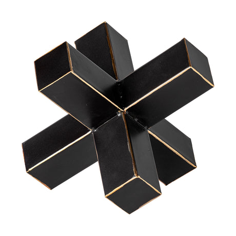 Abel (Large) 9L x 9W Black Metal Jack W/ Gold Accents from Mercana - Luna Furniture