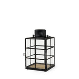 Gamfield 6.1L x 6.1W x 10.6H Small Black Metal and Glass Lantern from Mercana - Luna Furniture