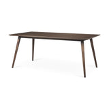 Nicholas II 72x39 Brown Solid Wood Top Metal/Wood Leg Dining Table from Mercana - Luna Furniture