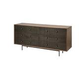 Grace 70Wx18.5Lx31.25H Two-Tone Brown Solid Wood 6 Drawer Sideboard from Mercana - Luna Furniture